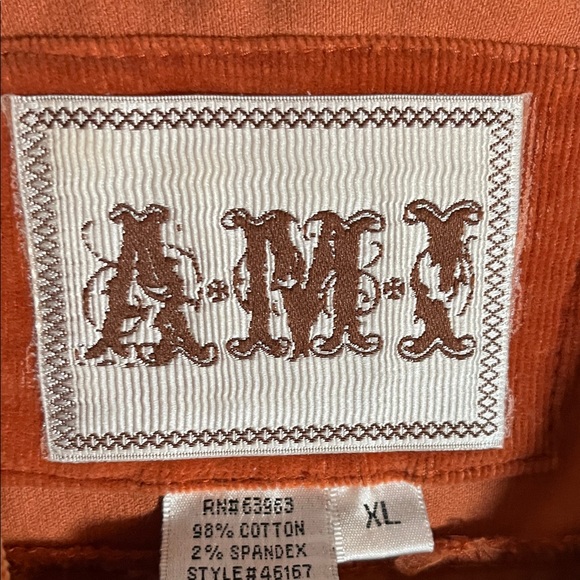 Women's Rust Corduroy Asymmetrical Zip Jacket - Picture 2 of 8